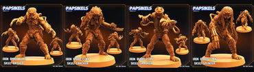 3D Printed Papsikels May 2023 Scifi - Star Entrance - Into The Multi World Set Iron Blood Clan Skull Set 28mm 32mm (Online Only)