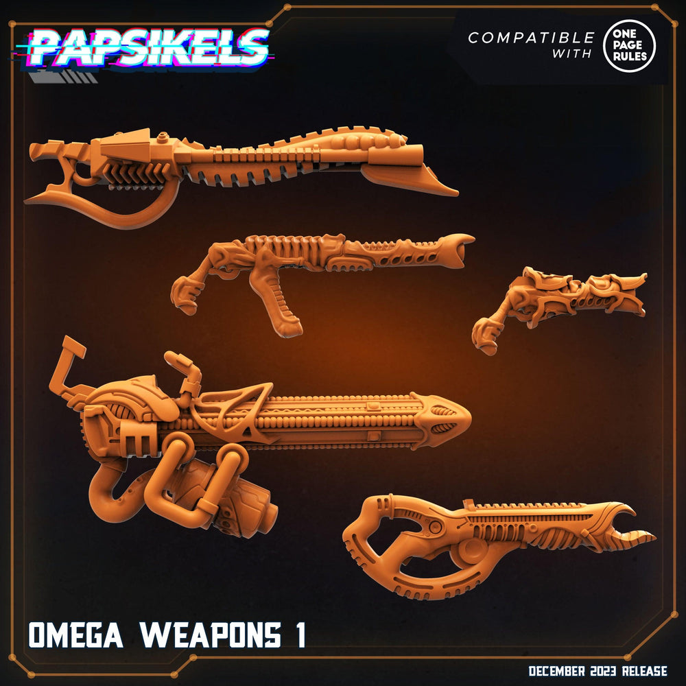 3D Printed Papsikels Omega Weapons 28mm 32mm (Online Only)