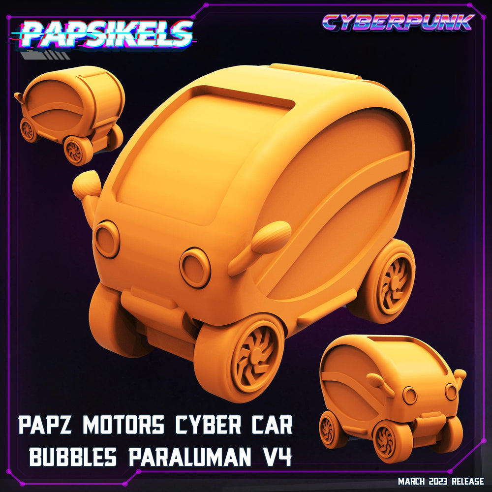 3D Printed Papsikels - Papz Industries Cybercar Bubbles Paraluman V4 March 2023 Cyberpunk - 28mm 32mm (Online Only)