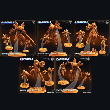 3D Printed Papsikels Raptor Skull Hunters Set Skull Hunters Army Bundle 2 28mm 32mm (Online Only)