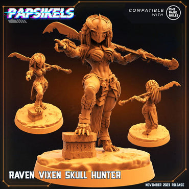 3D Printed Papsikels Raven Vixen Skull Hunter Skull Hunters Army Bundle 2 28mm 32mm (Online Only)