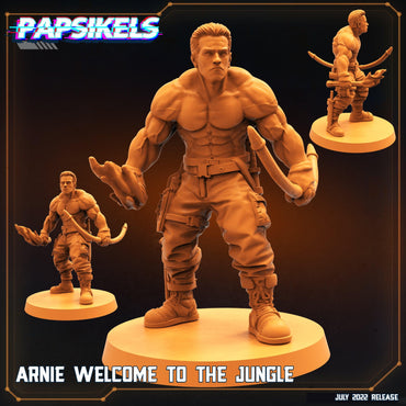3D Printed Papsikels Sci-FI Arnie Welcome To The Jungle - 28mm 32mm (Online Only)
