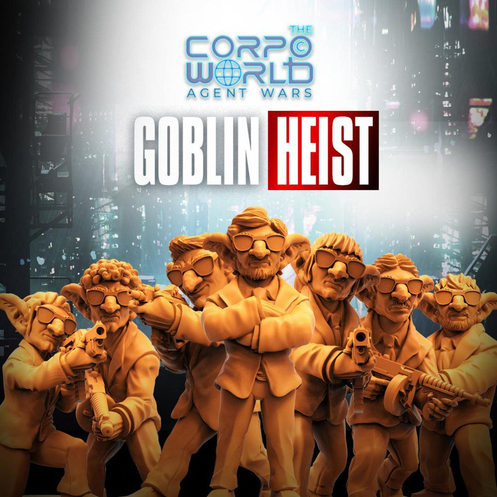 3D Printed Papsikels Sci-Fi Goblin Heist Set Corpo World  - 28mm 32mm (Online Only)