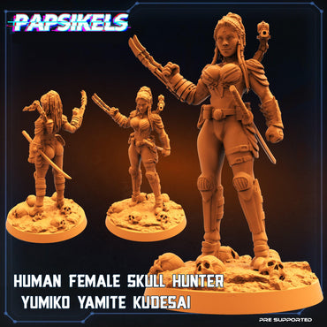 3D Printed Papsikels Sci-Fi Human Female Skull Hunter Yumiko Yamite Kudesai - 28mm 32mm (Online Only)