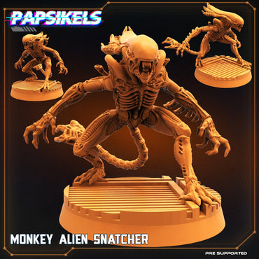 3D Printed Papsikels Sci-FI Monkey Alien Snatcher - 28mm 32mm (Online Only)
