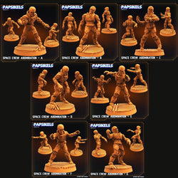 3D Printed Papsikels Sci-Fi Space Crew Abomination Set - 28mm 32mm (Online Only)