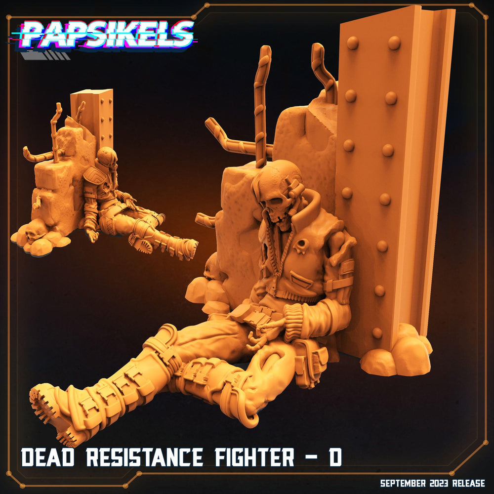 3D Printed Papsikels September 2023 - Aliens Vs Humans 6 Dead Resistance Fighter D 28mm 32mm (Online Only)