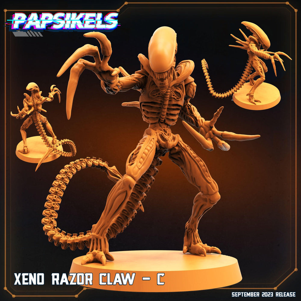 3D Printed Papsikels September 2023 - Aliens Vs Humans 6 Xeno Razor Claw Set 28mm 32mm (Online Only)