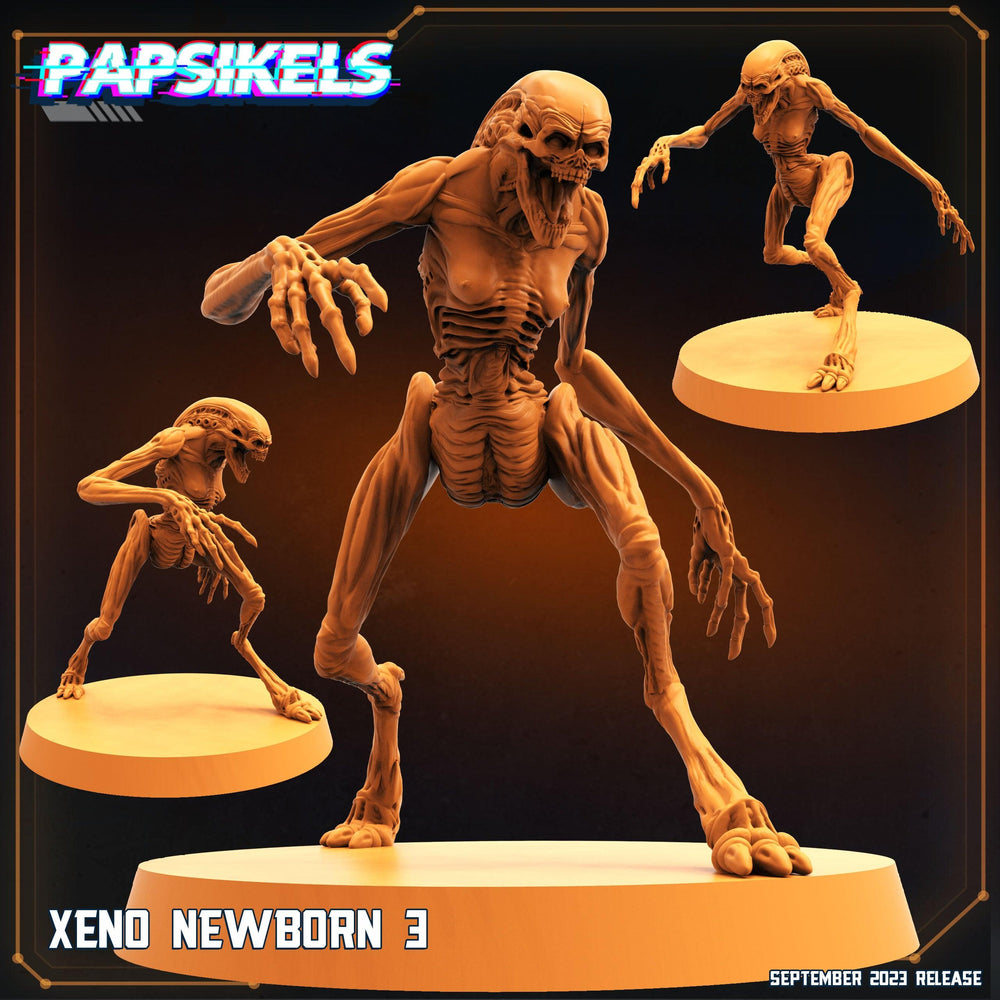 3D Printed Papsikels September 2023 - Aliens Vs Humans 6 Xeno Set 28mm 32mm (Online Only)