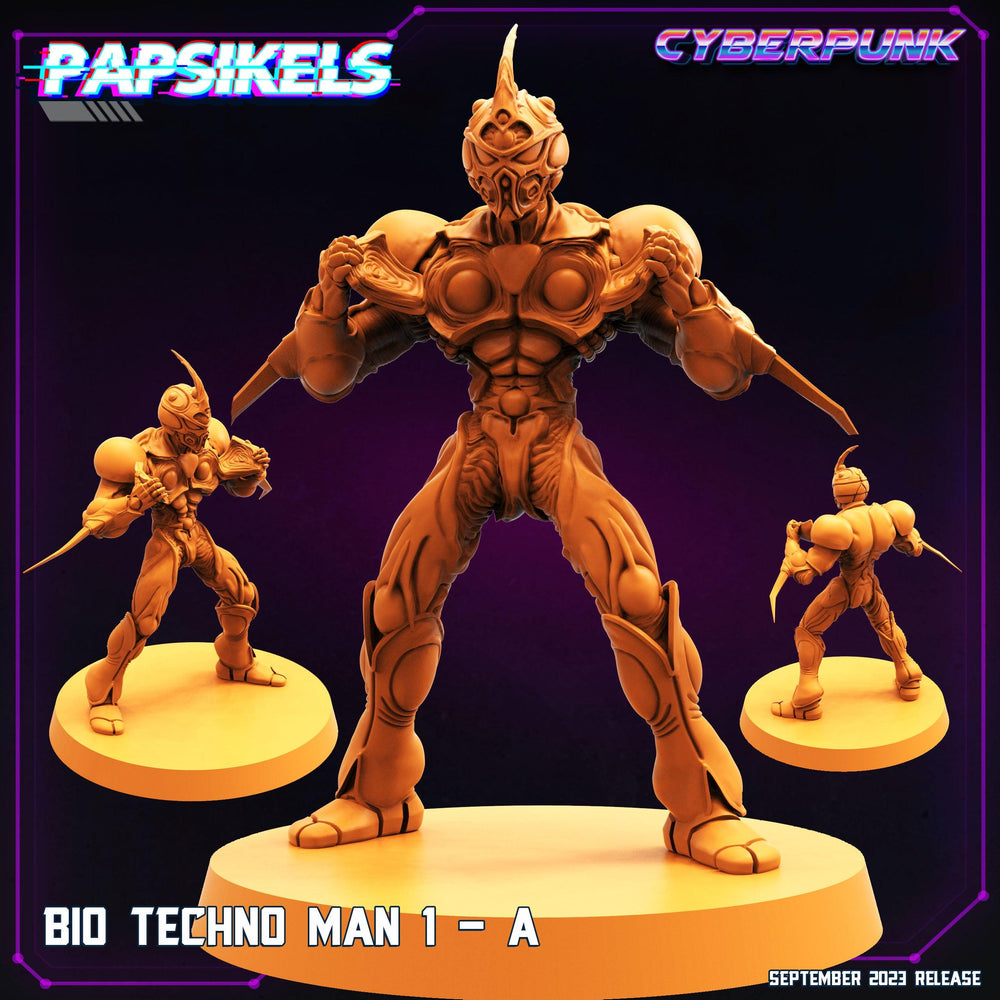 3D Printed Papsikels September 2023 Cyberpunk Bio Techno Man 1 Set 28mm 32mm (Online Only)