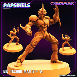 3D Printed Papsikels September 2023 Cyberpunk Bio Techno Man 1 Set 28mm 32mm (Online Only)