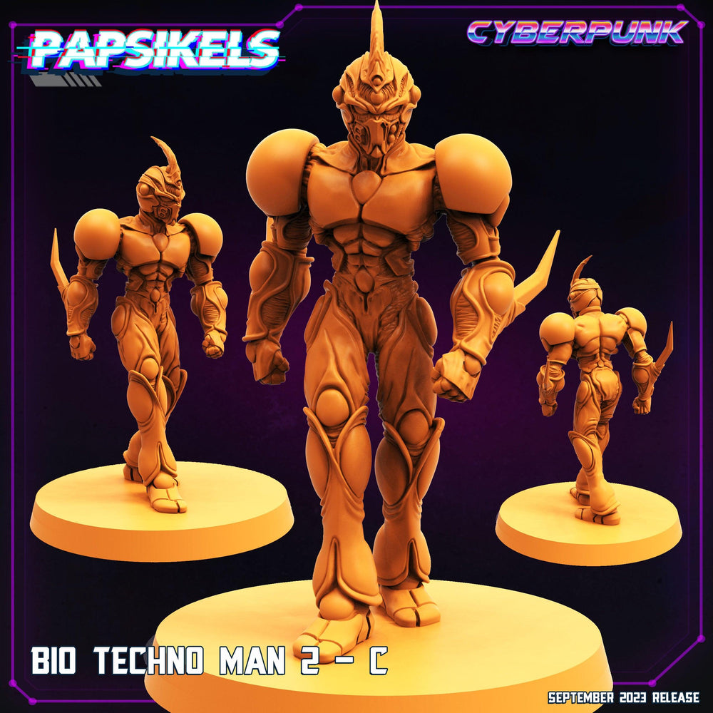 3D Printed Papsikels September 2023 Cyberpunk Bio Techno Man 1 Set 28mm 32mm (Online Only)