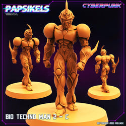 3D Printed Papsikels September 2023 Cyberpunk Bio Techno Man 1 Set 28mm 32mm (Online Only)