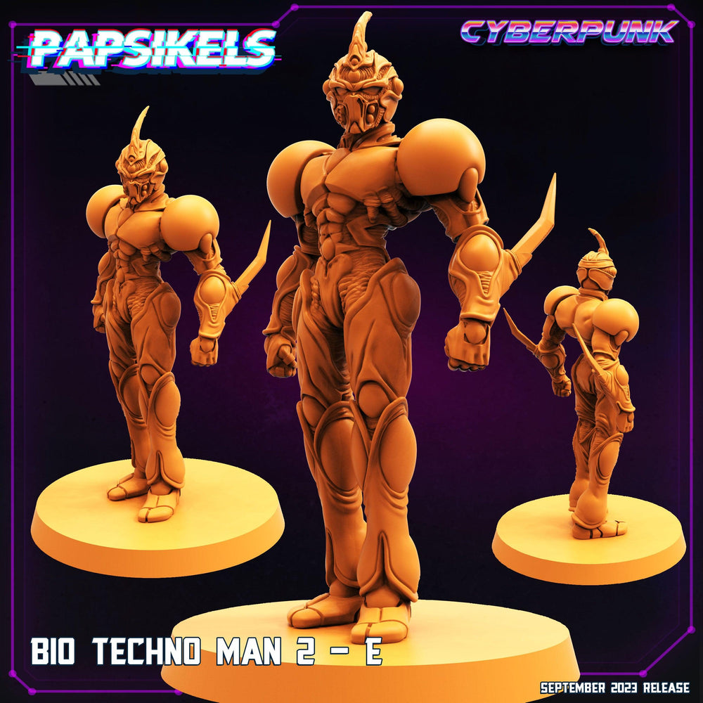 3D Printed Papsikels September 2023 Cyberpunk Bio Techno Man 1 Set 28mm 32mm (Online Only)