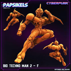3D Printed Papsikels September 2023 Cyberpunk Bio Techno Man 1 Set 28mm 32mm (Online Only)