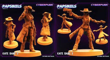 3D Printed Papsikels September 2023 Cyberpunk Kate Bane Set 28mm 32mm (Online Only)