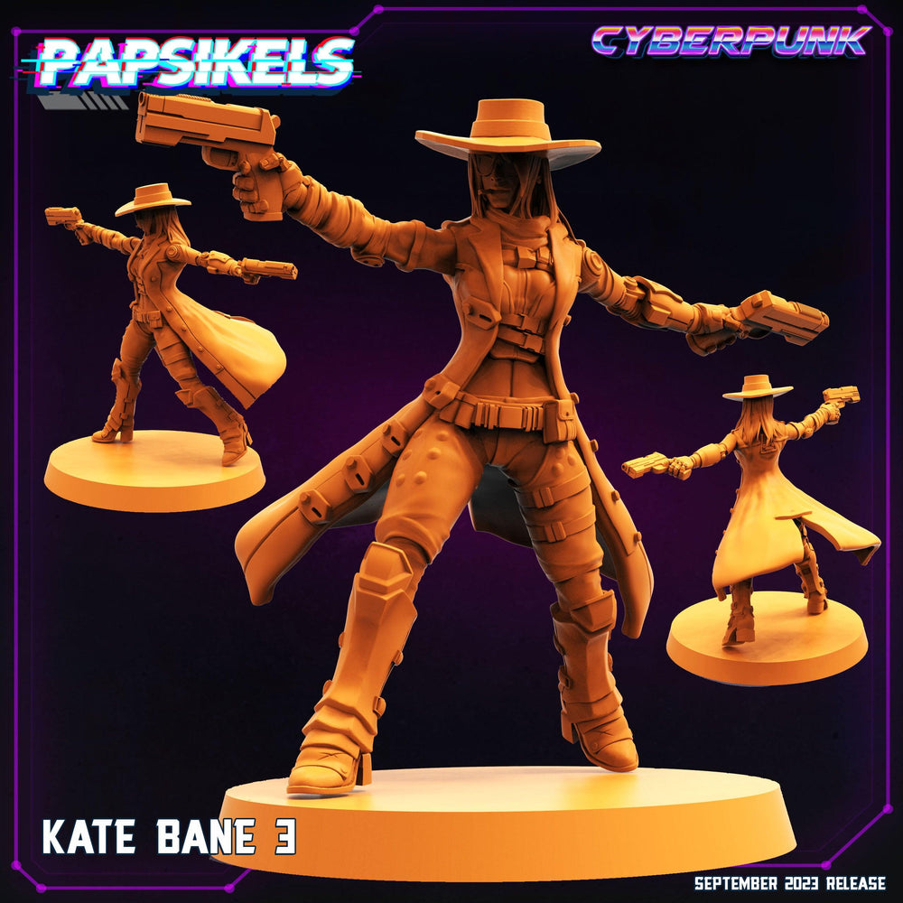 3D Printed Papsikels September 2023 Cyberpunk Kate Bane Set 28mm 32mm (Online Only)