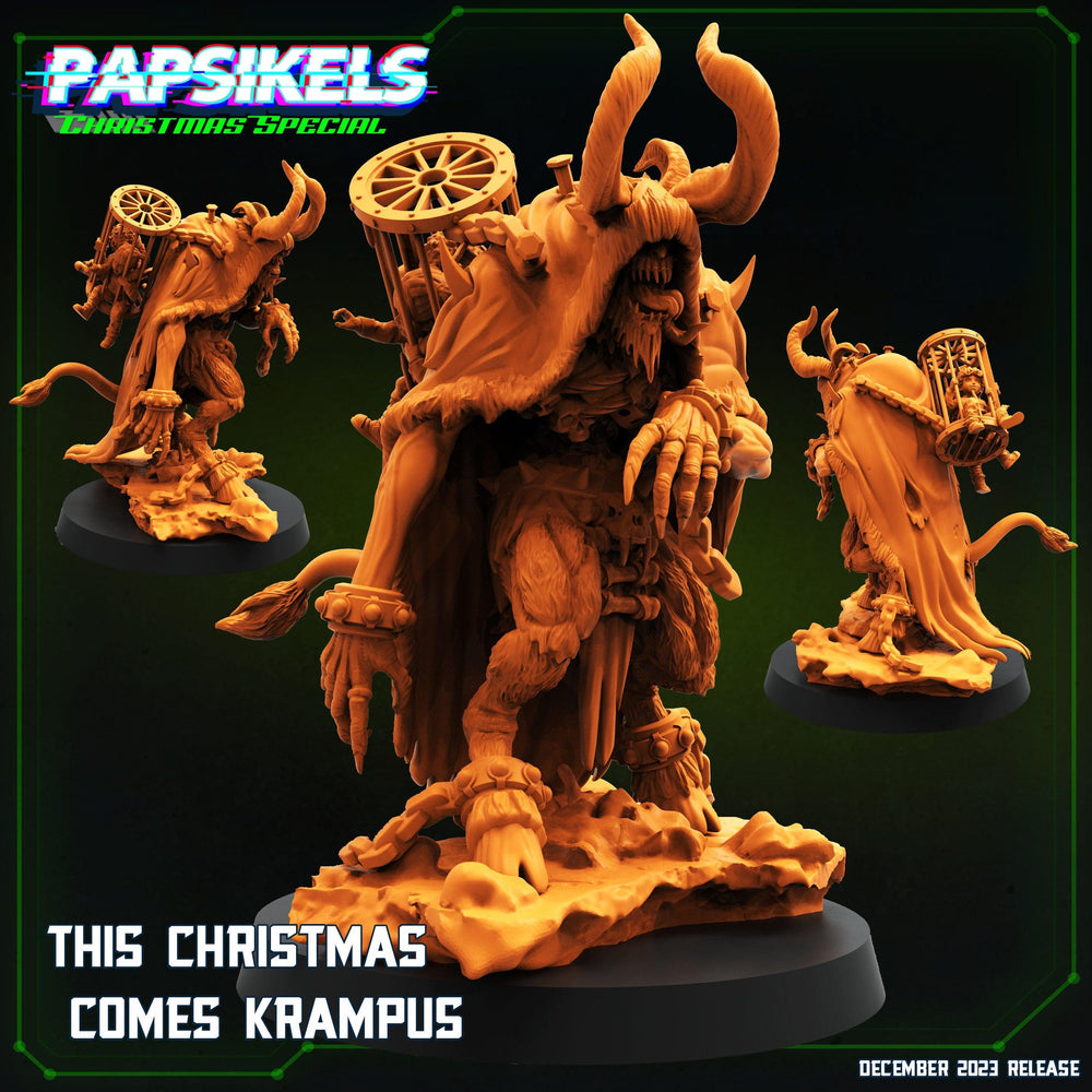 3D Printed Papsikels This Christmas Comes Krampus 28mm 32mm (Online Only)