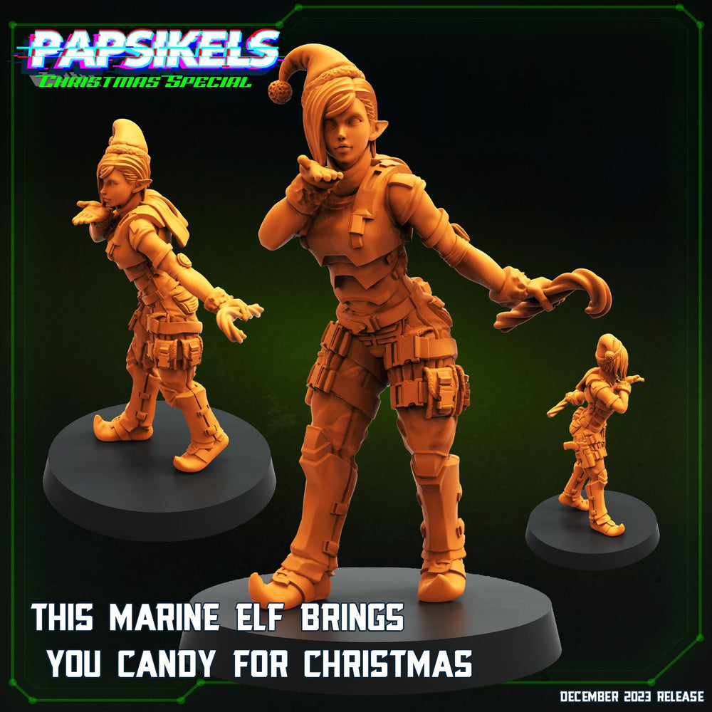 3D Printed Papsikels This Marine Elf Brings You Candy For Christmas 28mm 32mm (Online Only)