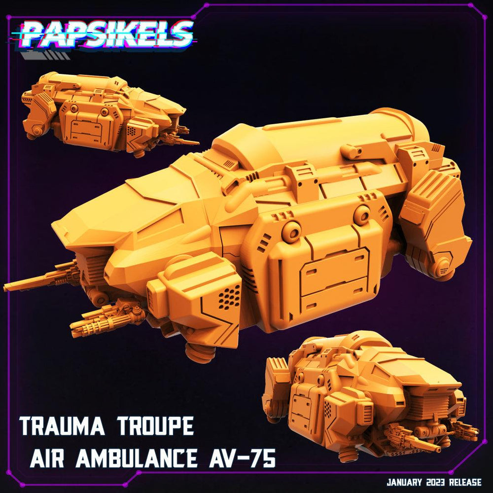 3D Printed Papsikels Trauma Troupe Air Ambulance Av75 January 2024 Cyberpunk 28mm 32mm (Online Only)