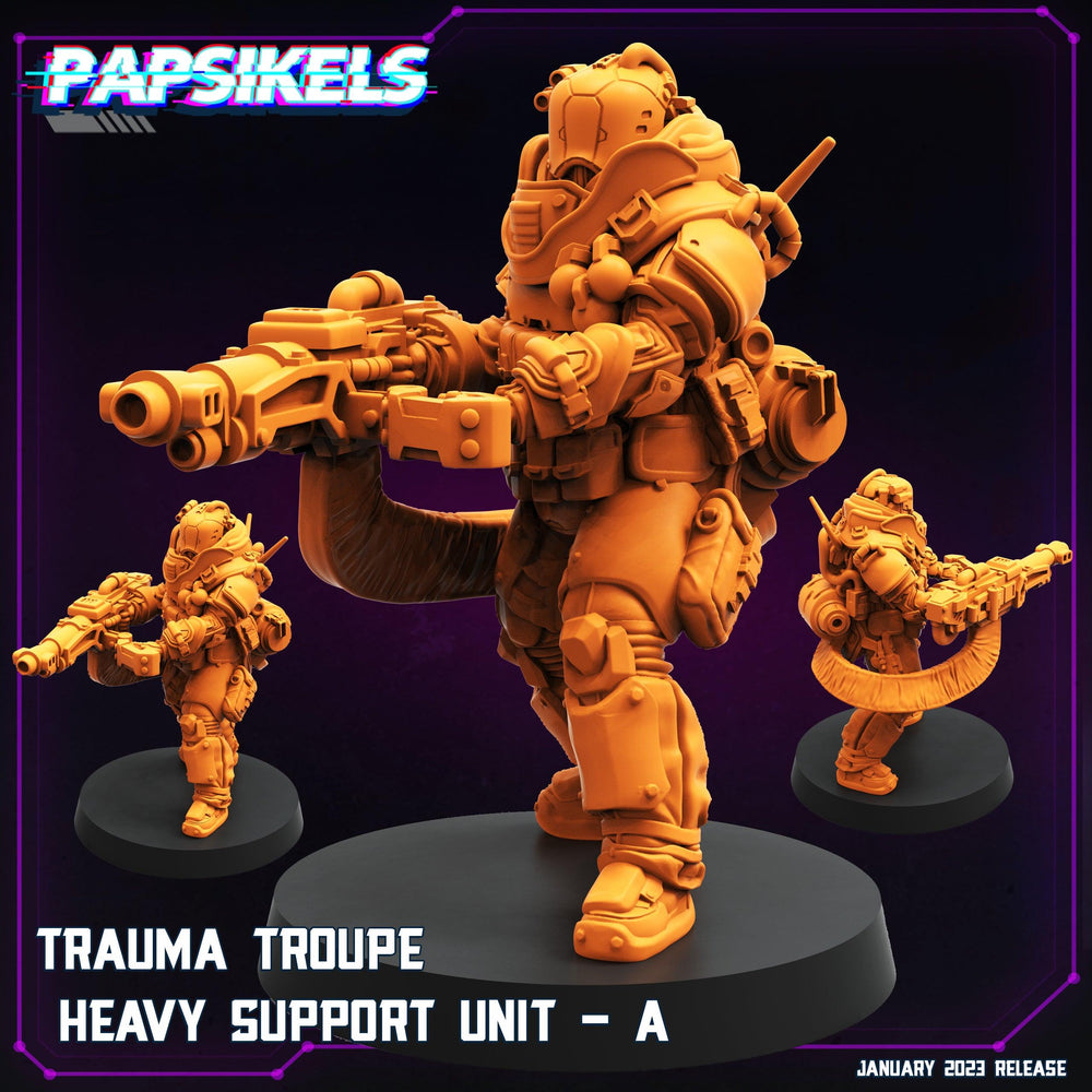 3D Printed Papsikels Trauma Troupe Heavy Support Unit Set January 2024 Cyberpunk 28mm 32mm (Online Only)