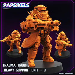 3D Printed Papsikels Trauma Troupe Heavy Support Unit Set January 2024 Cyberpunk 28mm 32mm (Online Only)