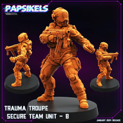 3D Printed Papsikels Trauma Troupe Secure Team Unit Set January 2024 Cyberpunk 28mm 32mm (Online Only)