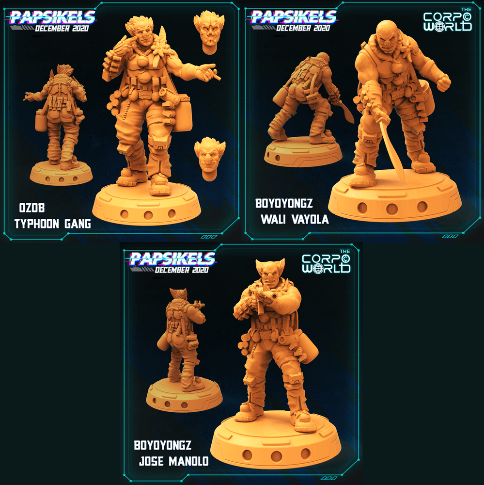 3D Printed Papsikels Typoon Gang Set 28mm 32mm (Online Only)