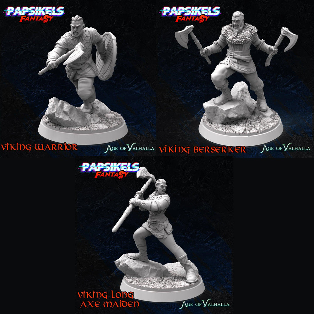 3D Printed Papsikels Viking Set 28mm 32mm (Online Only)