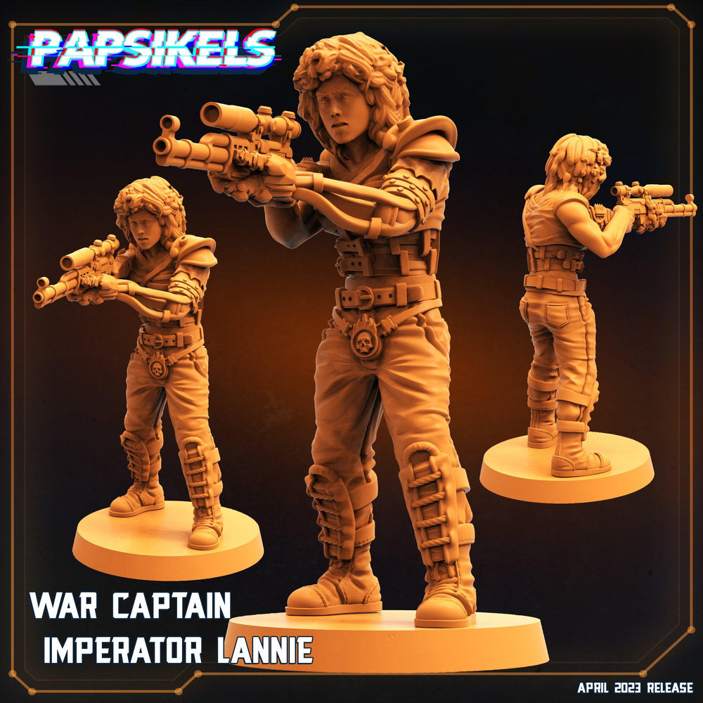 3D Printed Papsikels - War Captain Imperator Lannie - 28mm 32mm (Online Only)