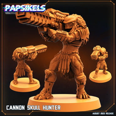 3D Printed Papsikels - Xenowars Genesis Cannon Skull Hunter 28mm 32mm (Online Only)