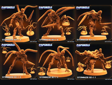 3D Printed Papsikels Xenowars Genesis Exterminator Ret 7 Set 28mm 32mm (Online Only)