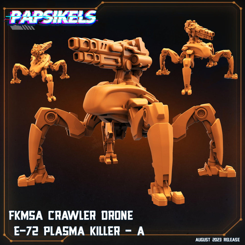 3D Printed Papsikels Xenowars Genesis Fkmsa Crawler Drone E 72 Plasma Killer Set 28mm 32mm (Online Only)