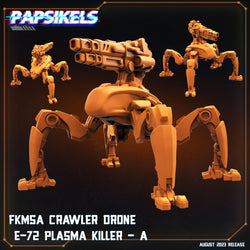 3D Printed Papsikels Xenowars Genesis Fkmsa Crawler Drone E 72 Plasma Killer Set 28mm 32mm (Online Only)
