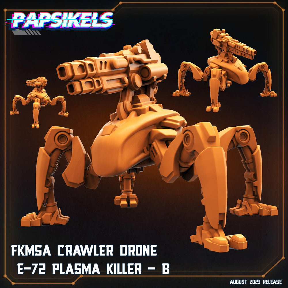 3D Printed Papsikels Xenowars Genesis Fkmsa Crawler Drone E 72 Plasma Killer Set 28mm 32mm (Online Only)
