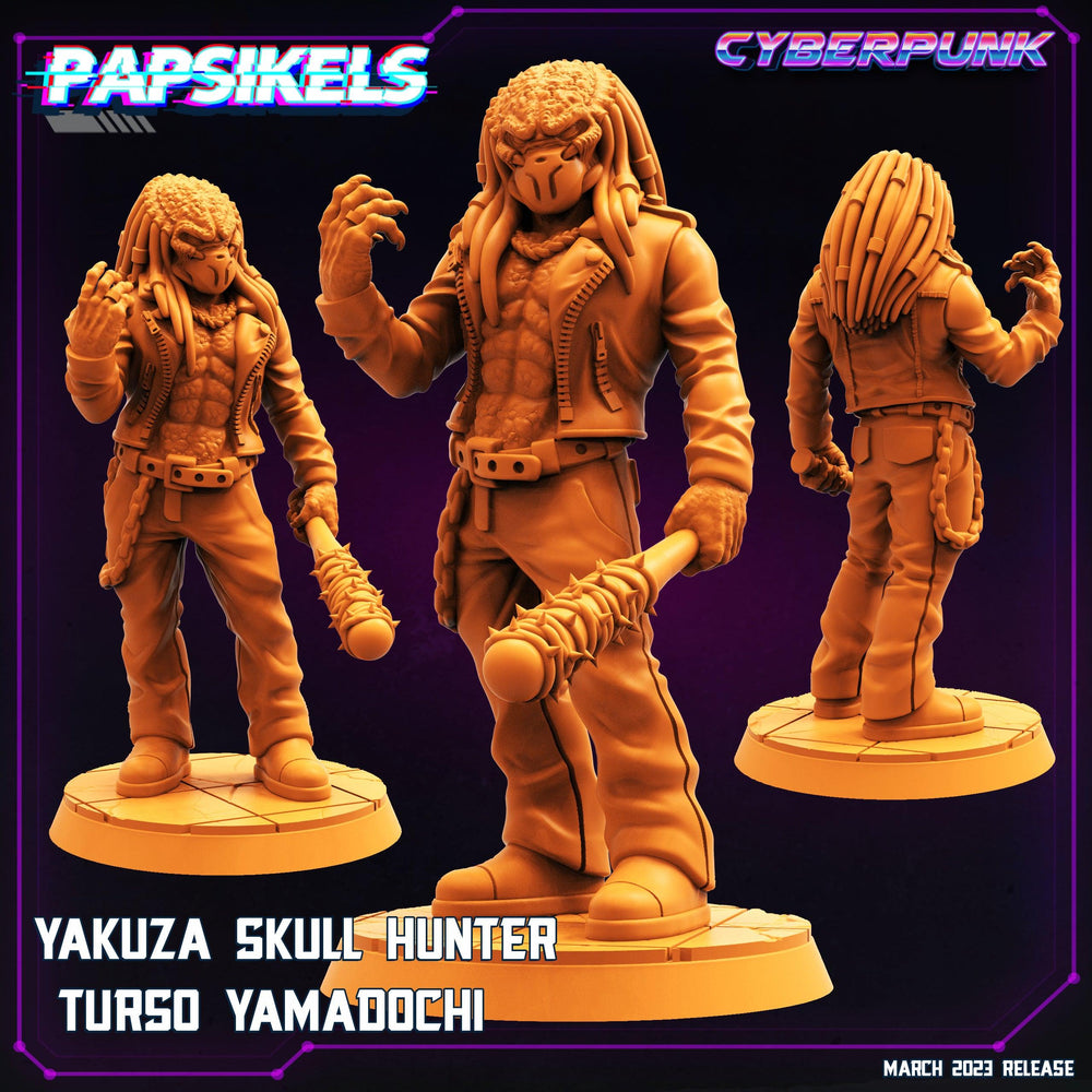 3D Printed Papsikels - Yakuza Skull Hunter Set March 2023 Cyberpunk - 28mm 32mm (Online Only)