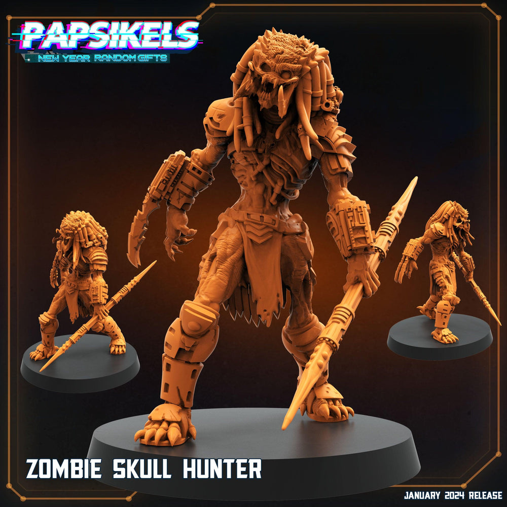 3D Printed Papsikels Zombie Skull Hunter 28mm 32mm (Online Only)