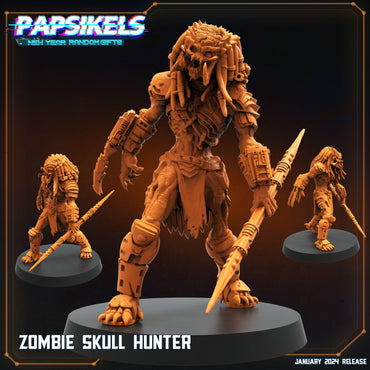 3D Printed Papsikels Zombie Skull Hunter 28mm 32mm (Online Only)