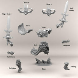 3D Printed Print your Monster Death Knight 28 32mm D&D (Online Only)