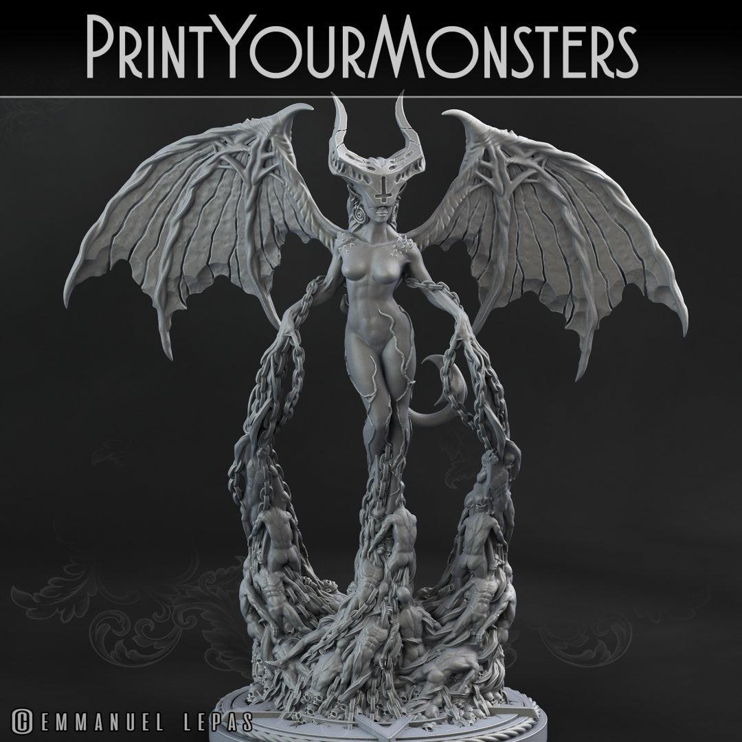 3D Printed Print your Monster Demon Queen 28 32mm D&D (Online Only)