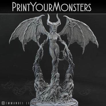 3D Printed Print your Monster Demon Queen 28 32mm D&D (Online Only)