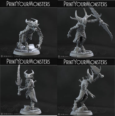 3D Printed Print your Monster Demons Set 28 32mm D&D (Online Only)