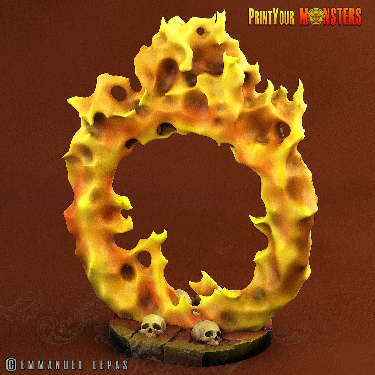 3D Printed Print your Monster Fire Hell Portal Pumpkins From Hell 28 32mm D&D (Online Only)