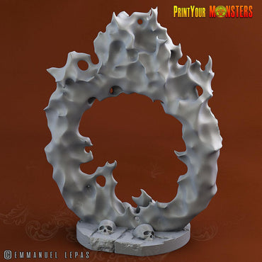 3D Printed Print your Monster Fire Hell Portal Pumpkins From Hell 28 32mm D&D (Online Only)
