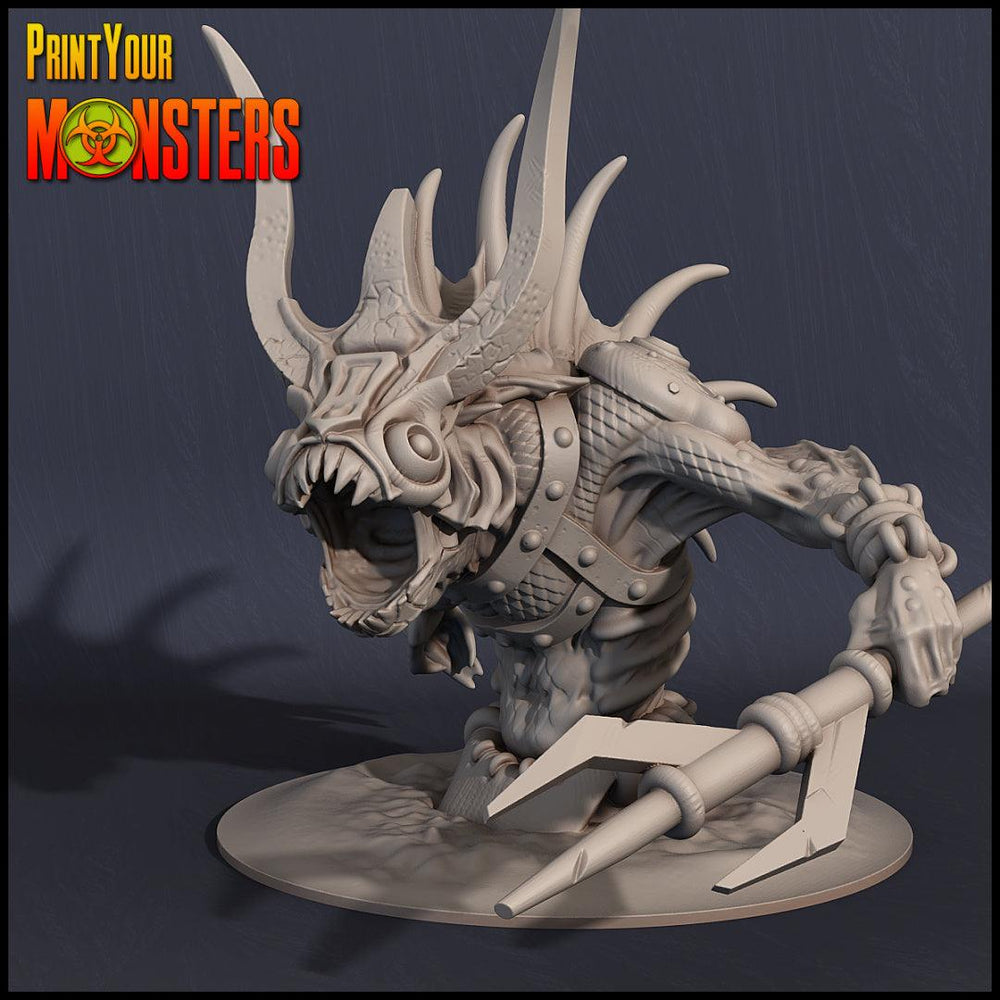 3D Printed Print your Monster Fishmen 28 32mm D&D (Online Only)