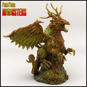 3D Printed Print your Monster Forest Dragon 28 32mm D&D (Online Only)