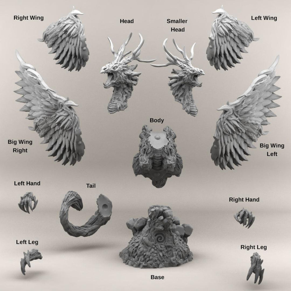 3D Printed Print your Monster Forest Dragon 28 32mm D&D (Online Only)