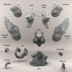 3D Printed Print your Monster Forest Dragon 28 32mm D&D (Online Only)