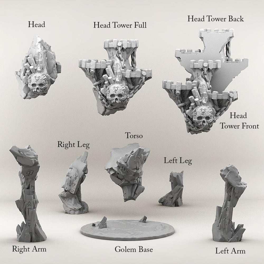 3D Printed Print your Monster Golem 28 32mm D&D (Online Only)