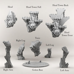3D Printed Print your Monster Golem 28 32mm D&D (Online Only)